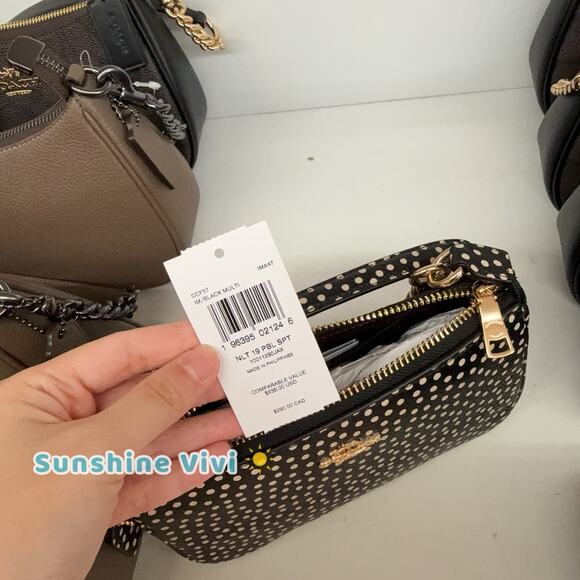 NWT Coach Nolita 19 With Spot Print CCF57 Refined pebble leather Black - Picture 6 of 6